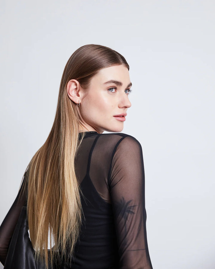 MESH LONGSLEEVE DORA BLACK