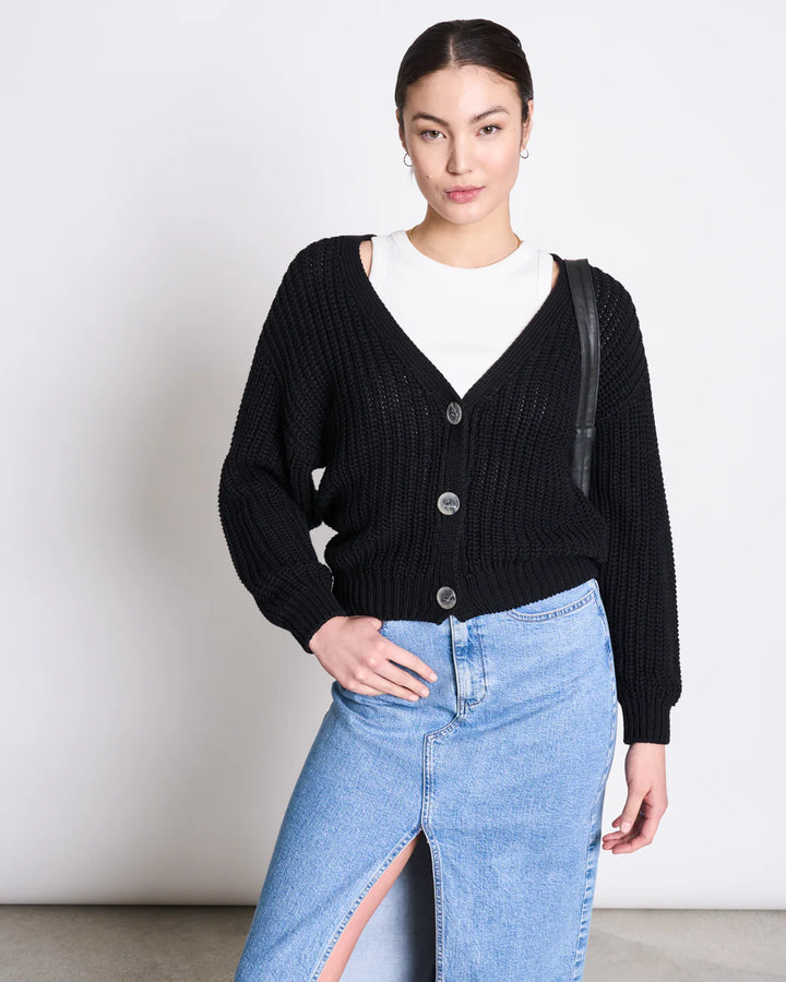 CHUNKY CARDIGAN LENA BLACK