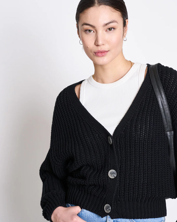 CHUNKY CARDIGAN LENA BLACK