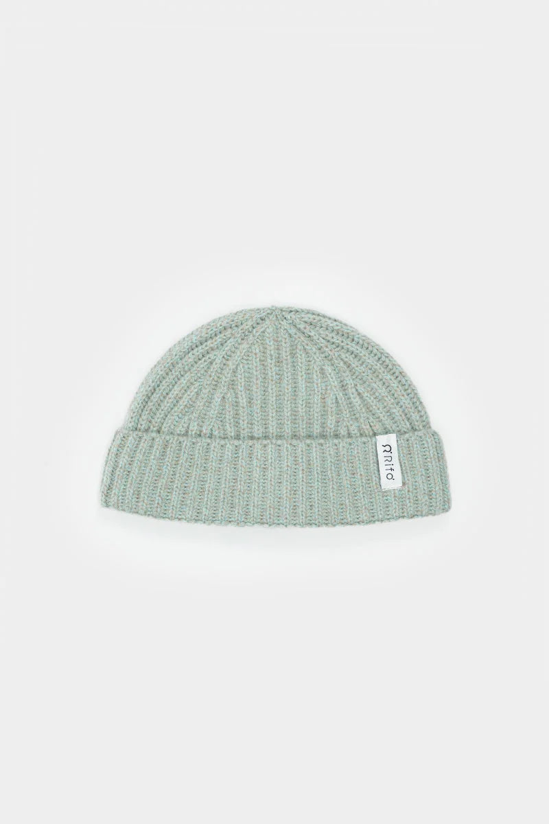 Fisherman Cashmere Beanie leonardo - Mouline Verde Licheni