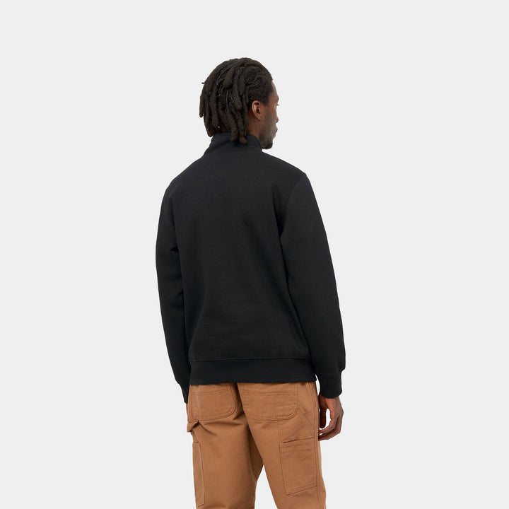 Chase Neck Zip Sweatshirt - Black/Gold