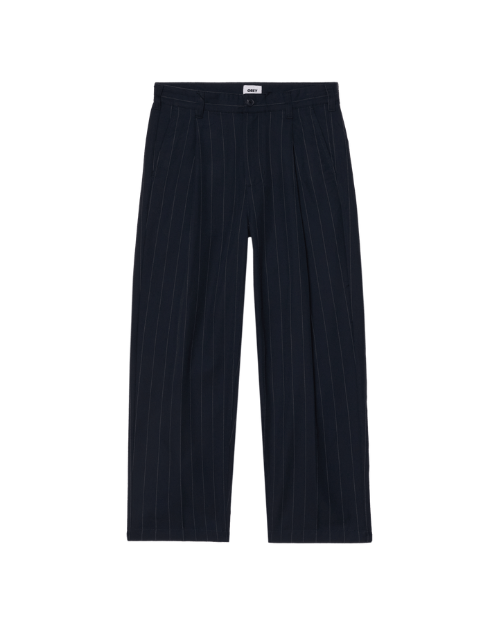 DEAN STRIPE PLEATED PANT - MIDNIGHT NAVY MULTI