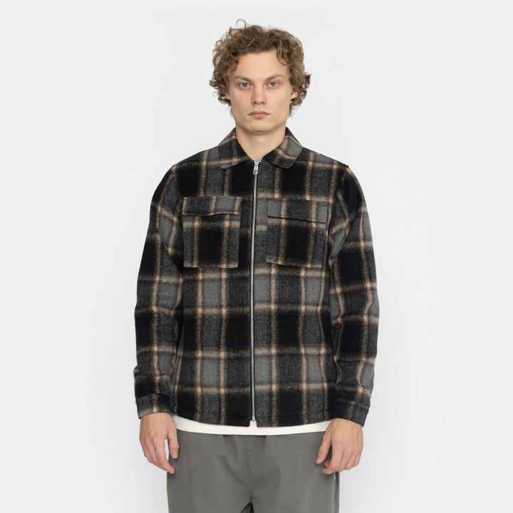 Lined Overshirt- black