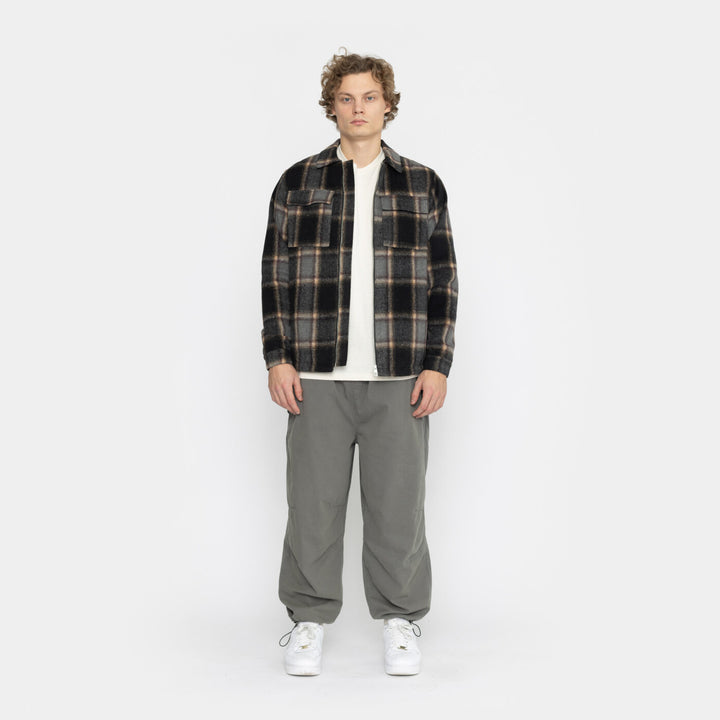 Lined Overshirt- black