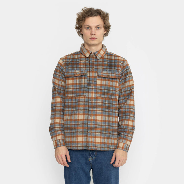 Lined Overshirt - dustblue