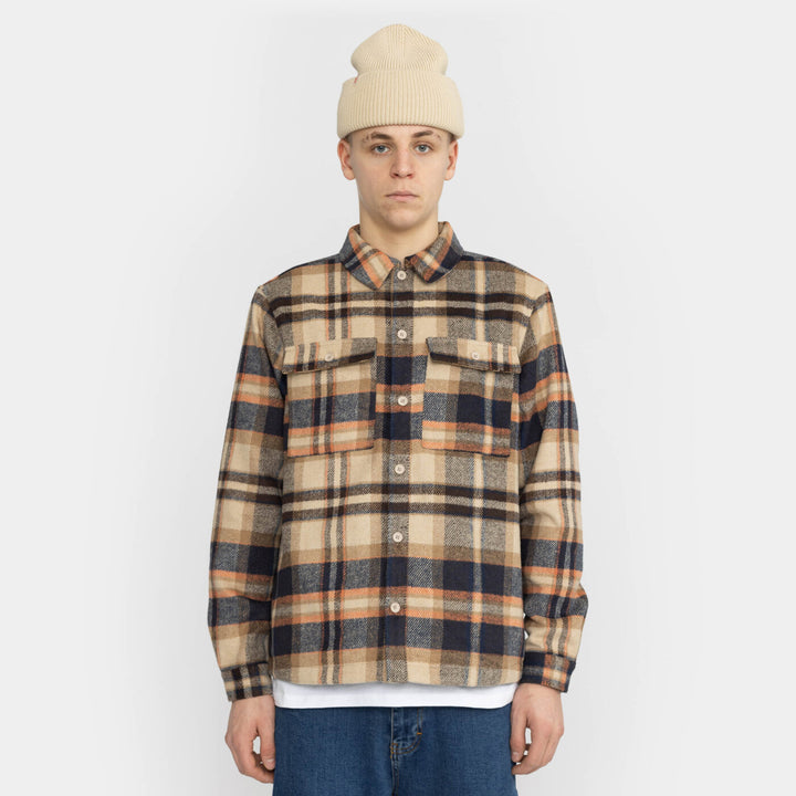 Lined Overshirt - lightbrown