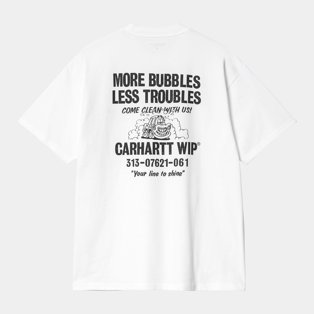 S/S Less Troubles T-Shirt - white