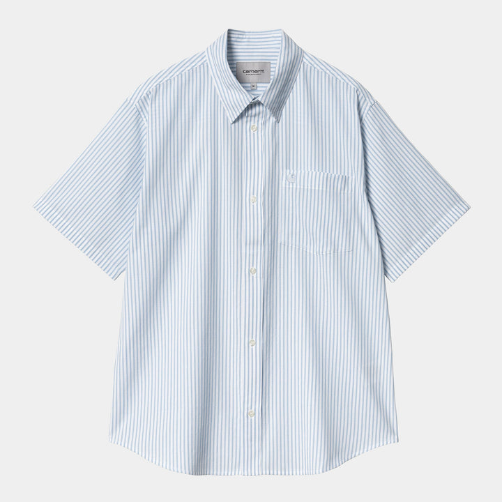 S/S Phelps Shirt 100 % Cotton Phelps Stripe, Bluebird