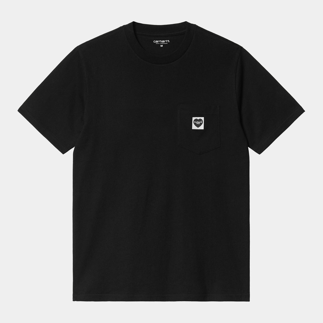 S/S Pocket Heart T-Shirt - black black