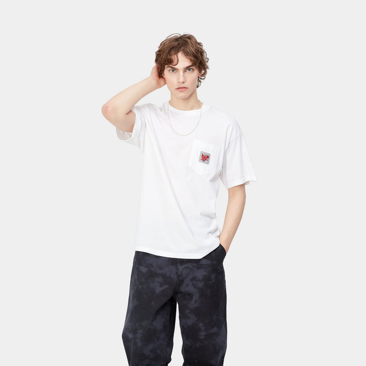 S/S Stretch Pocket T-Shirt - white