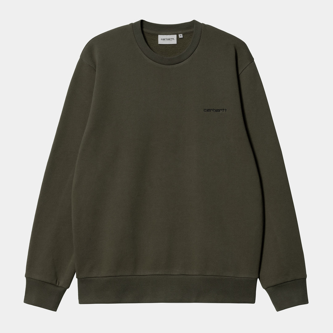 Script Embroidery Sweat - cypress