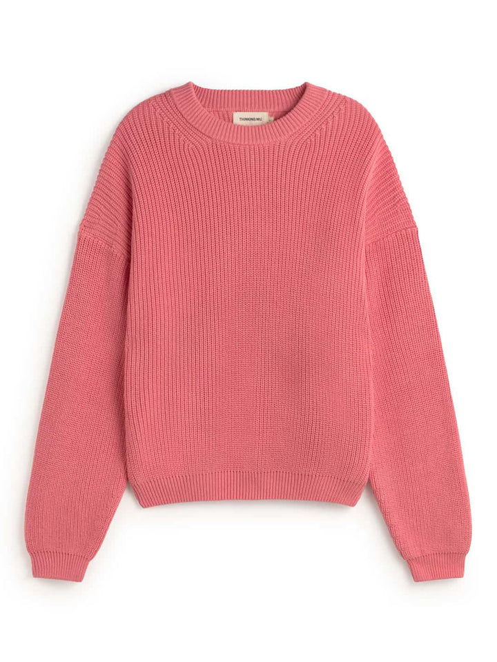 CARMEN KNITTED SWEATER - CORAL PINK