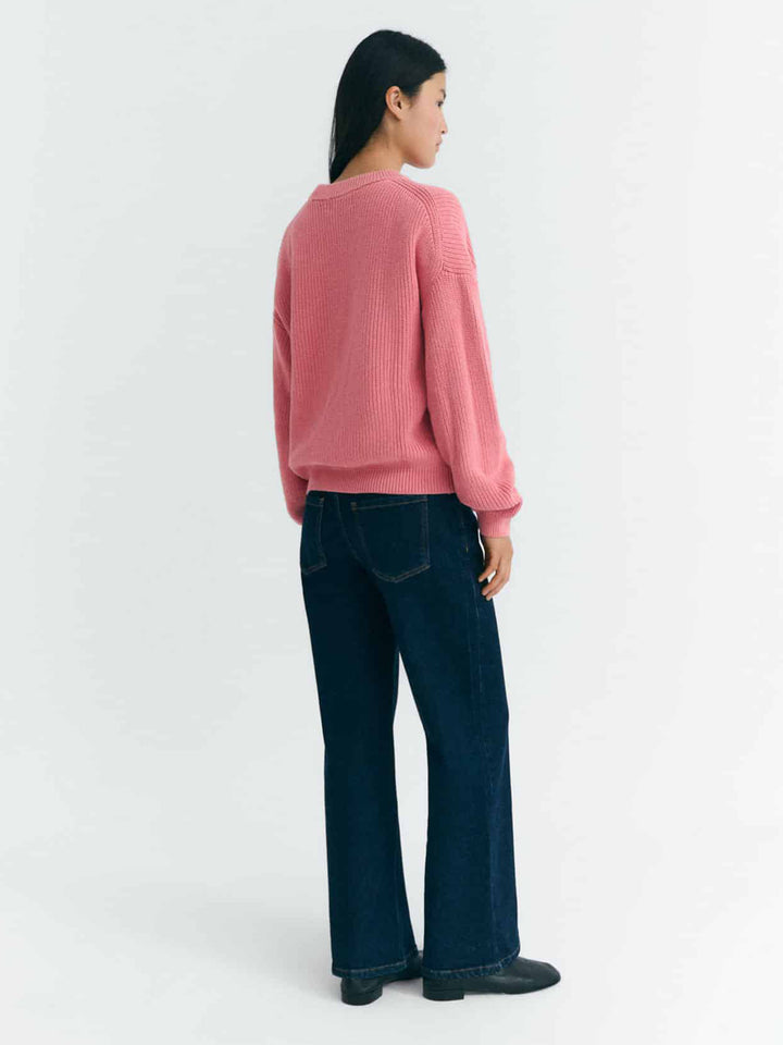 CARMEN KNITTED SWEATER - CORAL PINK