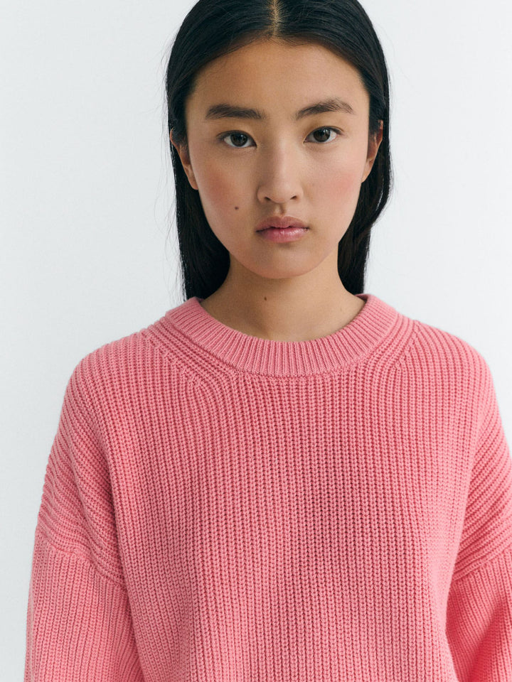 CARMEN KNITTED SWEATER - CORAL PINK