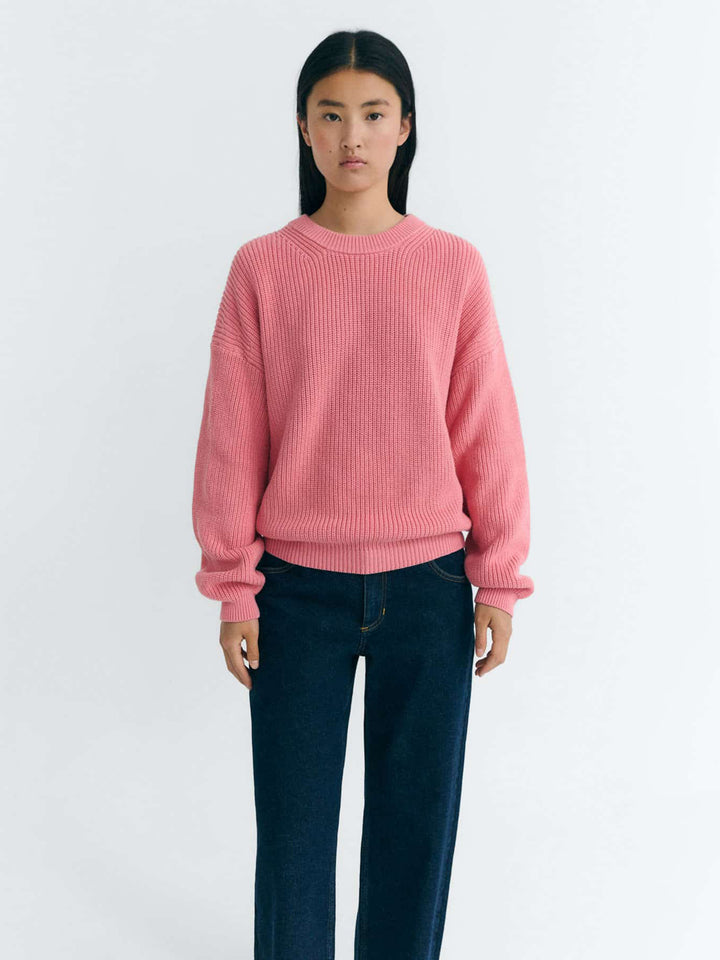 CARMEN KNITTED SWEATER - CORAL PINK