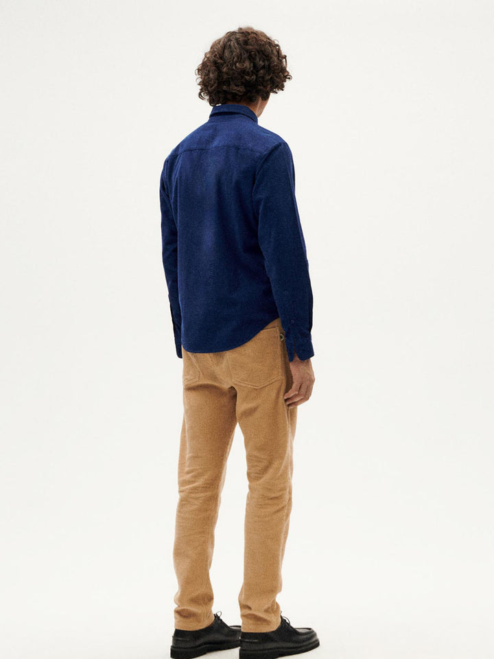 DEEP BLUE MICROCORDUROY ANT SHIRT