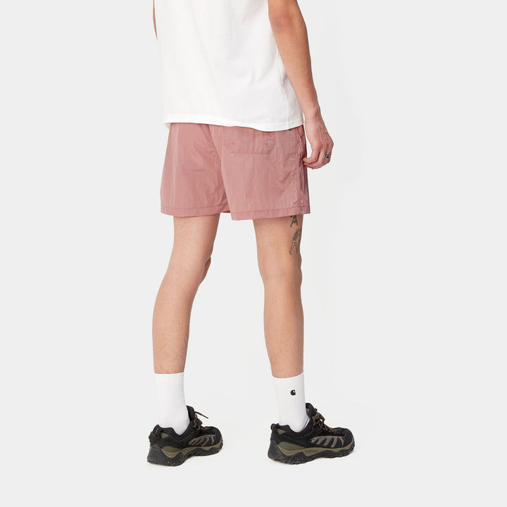 Tobes Swim Trunks - Glassy Pink/ White