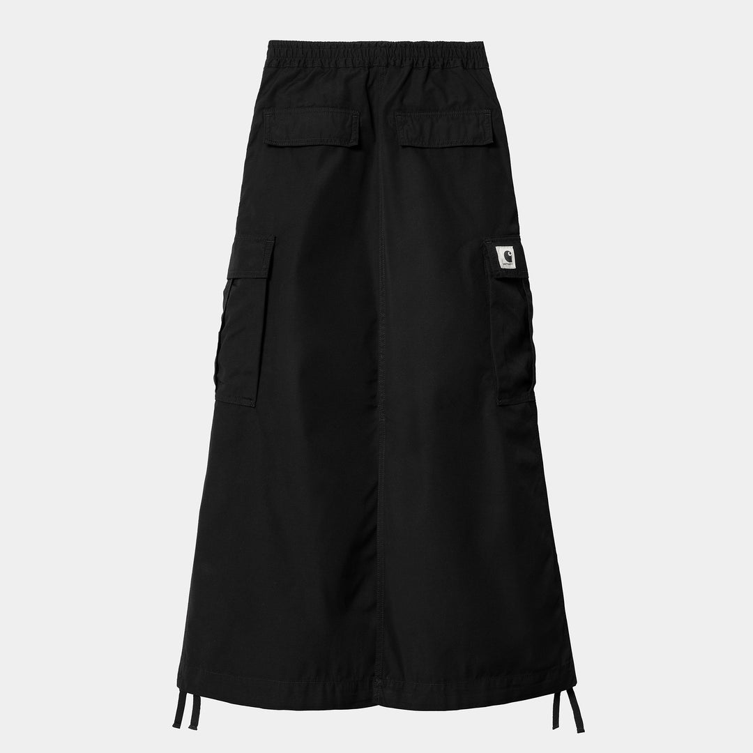 W' Cargo Skirt LongBlack rinsed