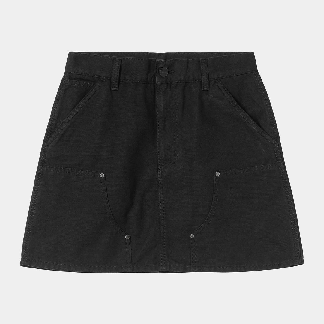 W' Maeve Double Knee Skirt 100 % Cotton Black stone washed