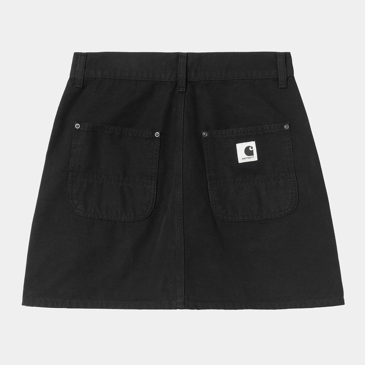 W' Maeve Double Knee Skirt 100 % Cotton Black stone washed