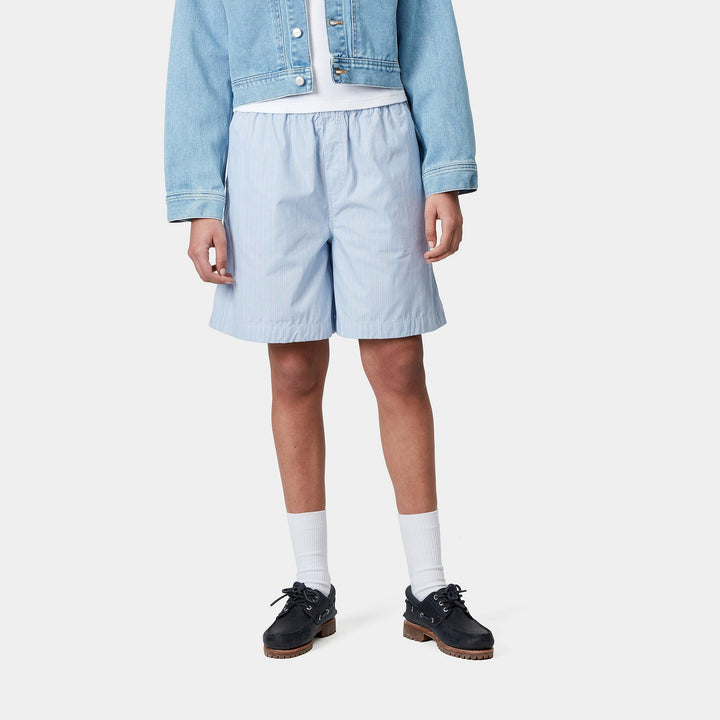 W' Nota Short 100 % Cotton Bova Stripe, Bluebird