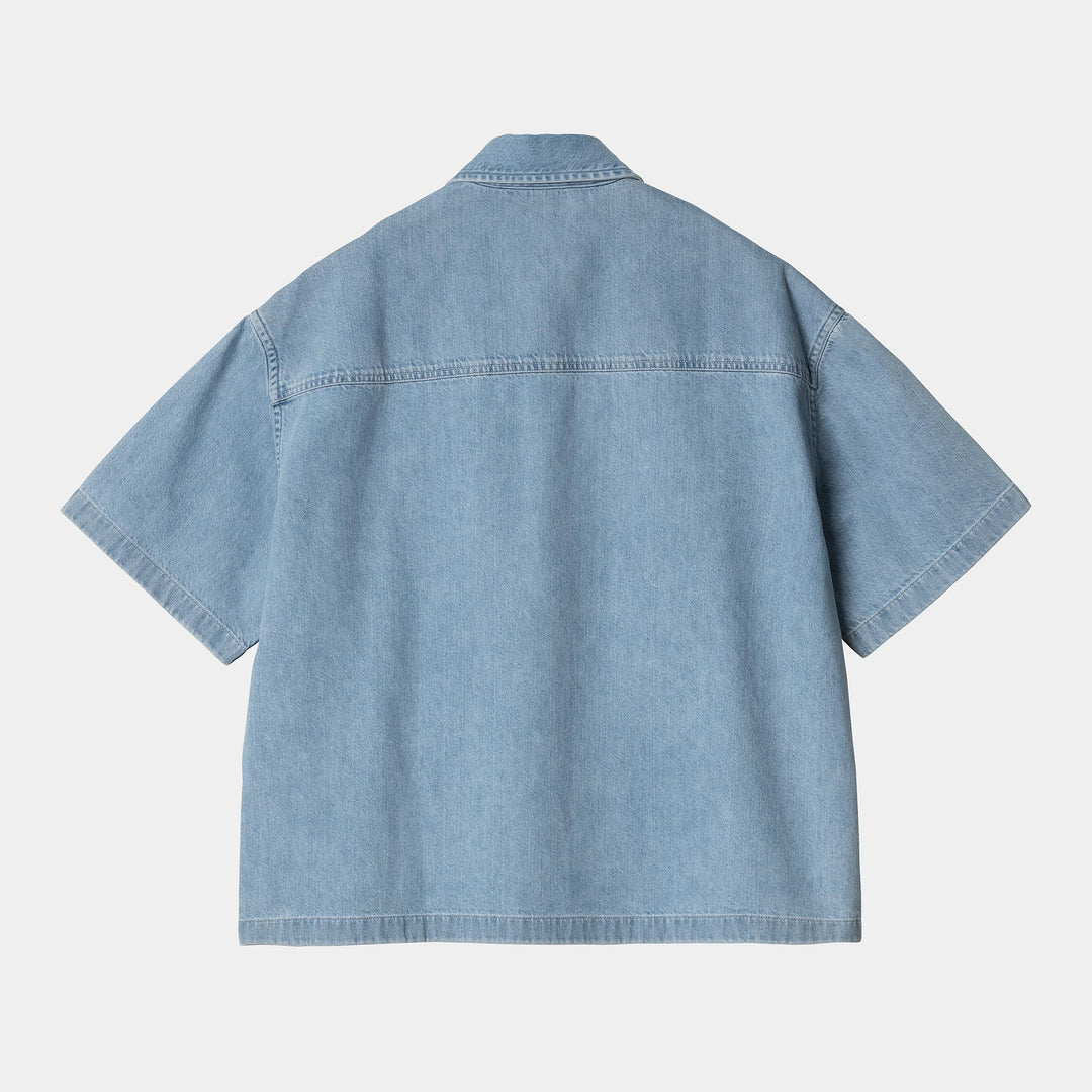 W' S/S Lovilia Shirt 100 % Cotton Blue bleached