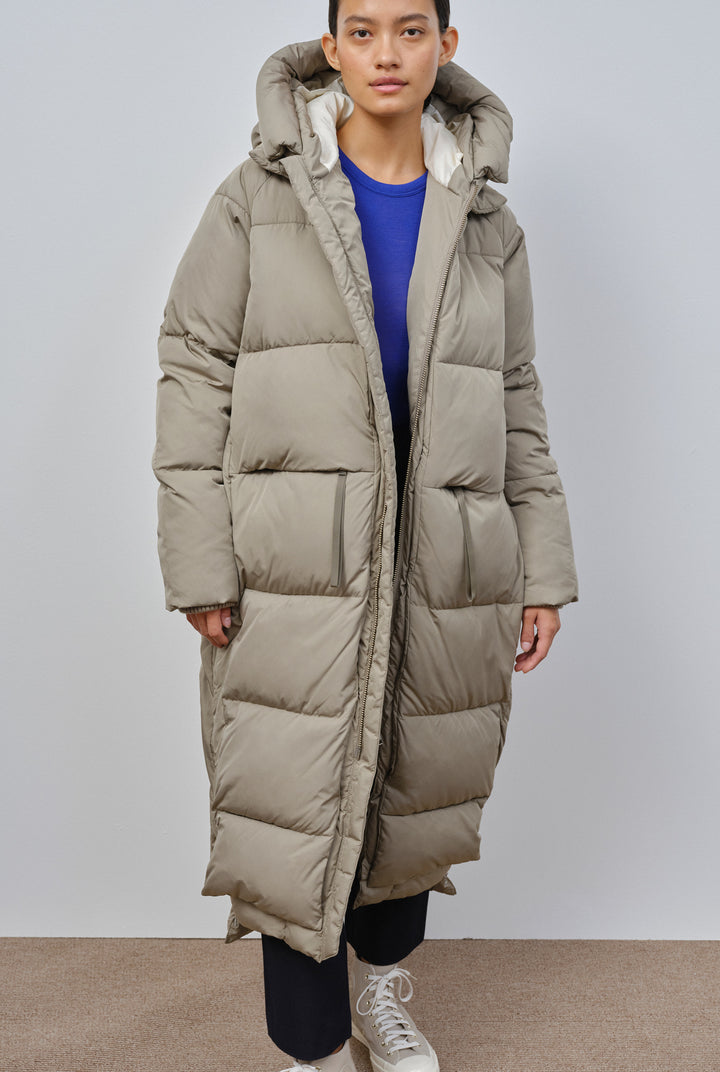 Lourdes Puffer Coat -pale olive