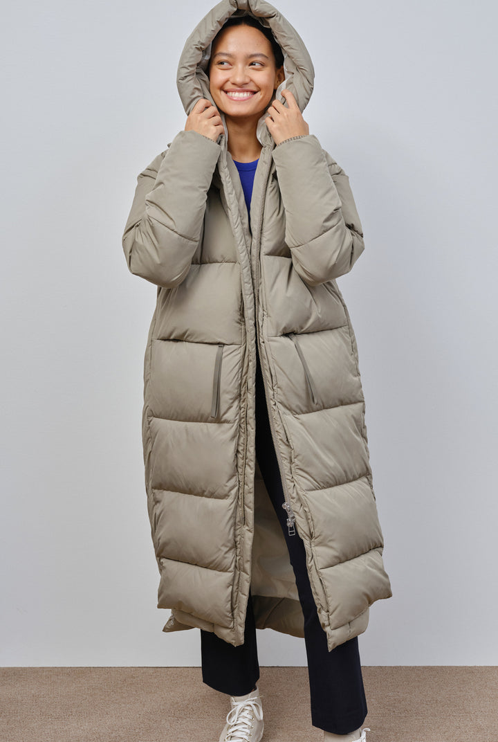 Lourdes Puffer Coat -pale olive