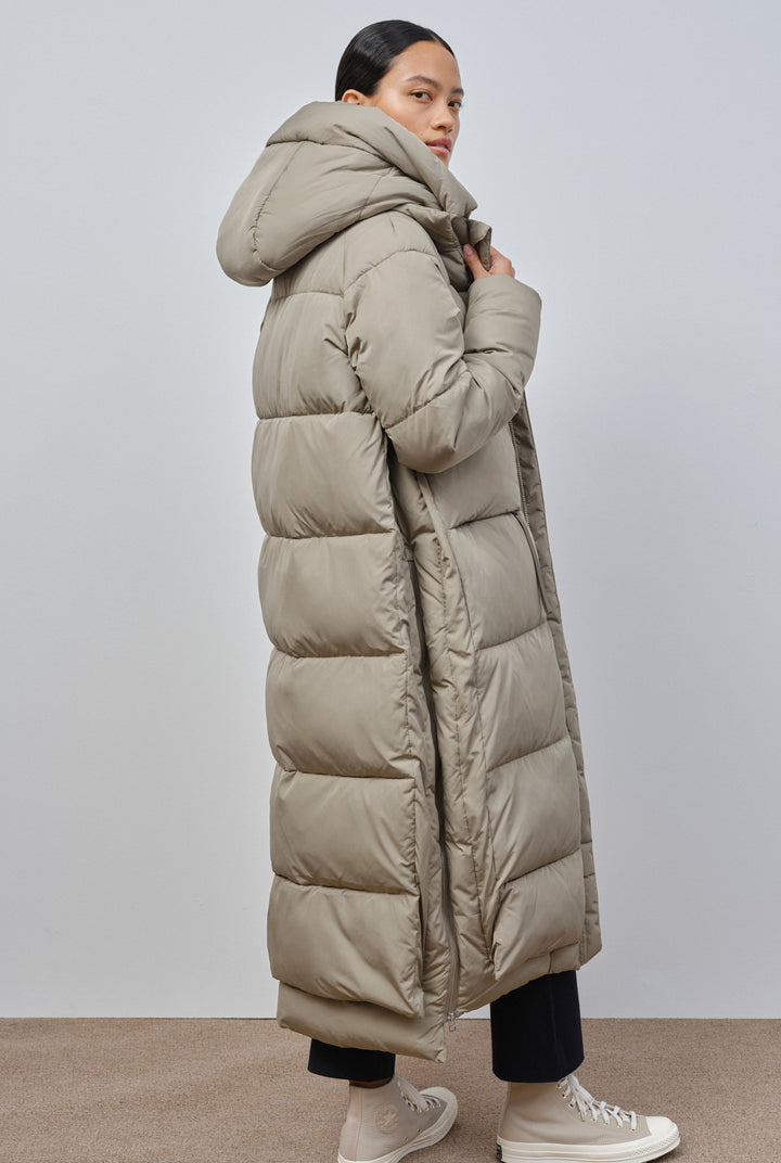 Lourdes Puffer Coat -pale olive