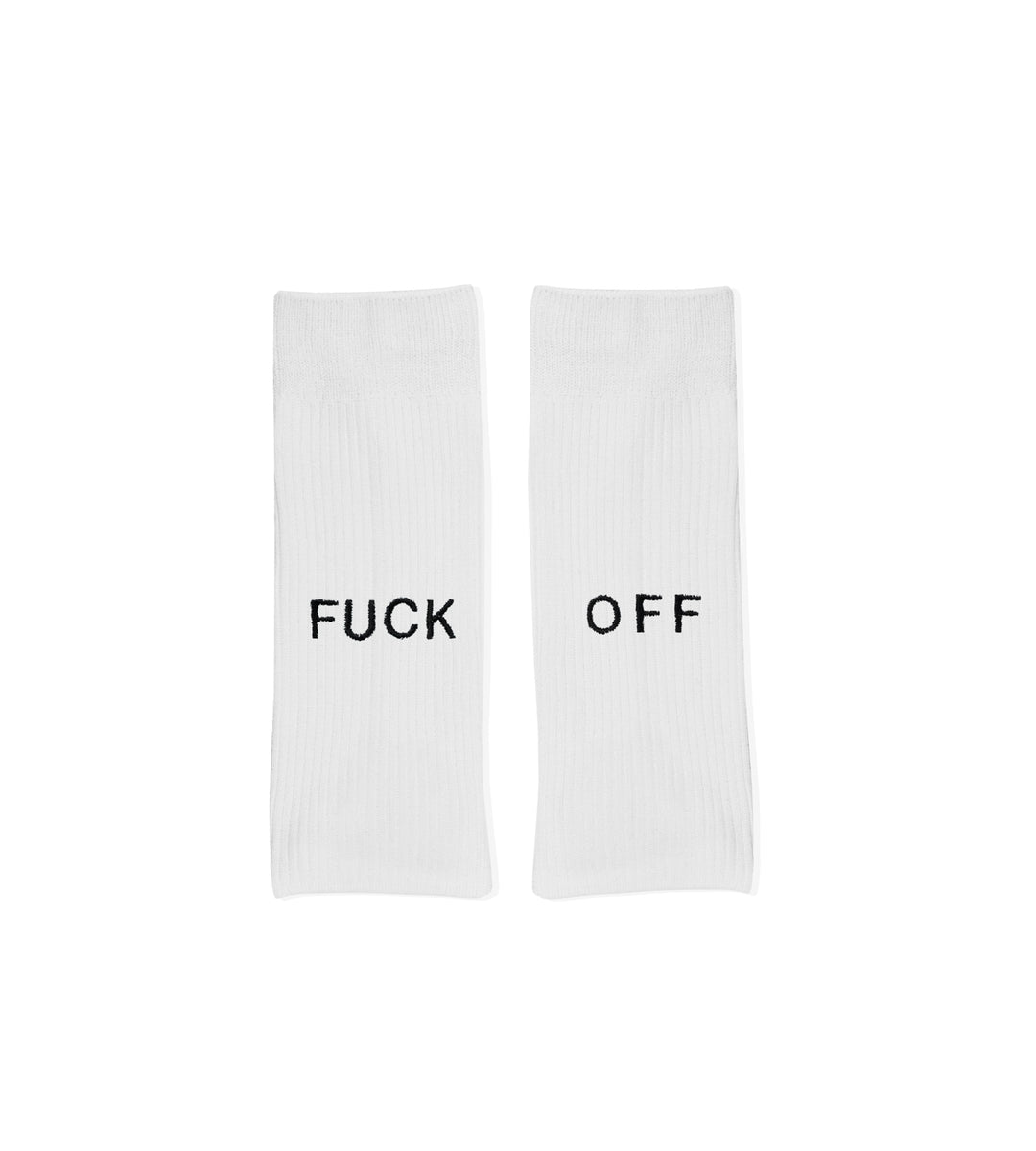 Socken "f*ck off" - white