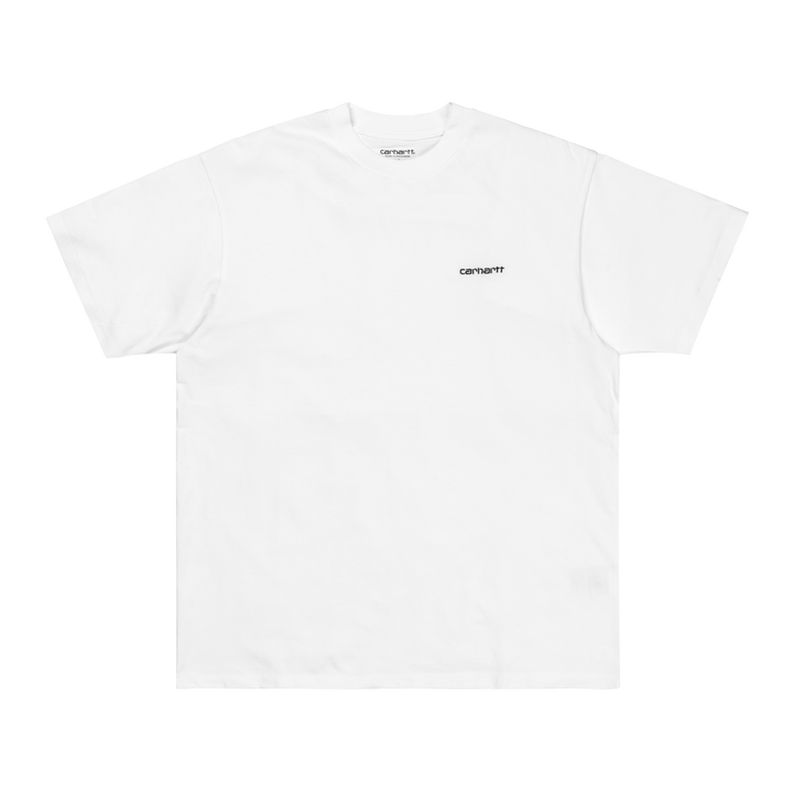 S/S Script Embroidery T-Shirt - white/black