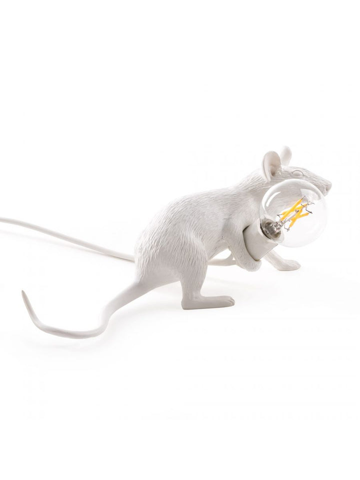 Mouse Lamp "Lie Down" - white