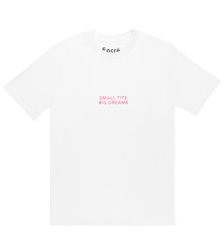 T-Shirt "small tits big dreams" - white