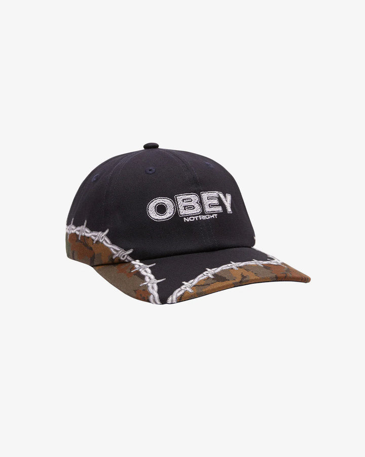 NOT RIGHT 6 PANEL VELCRO BACK BLACK MULTI