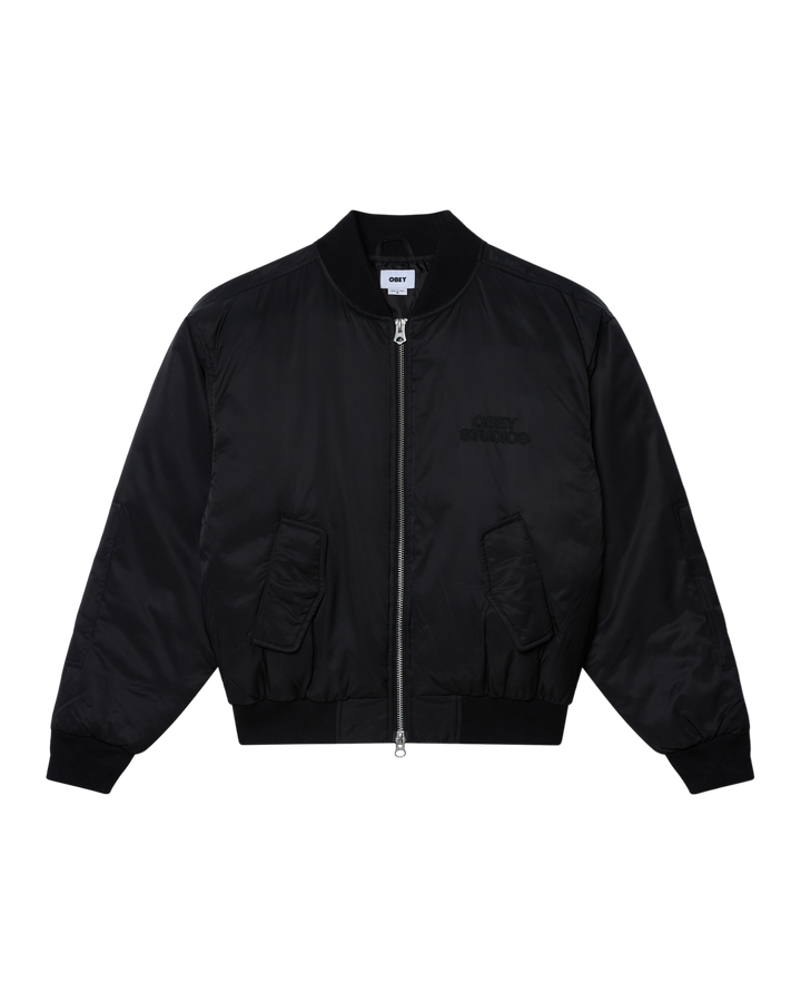 OBEY STUDIOS MA-1 BOMBER -  BLACK