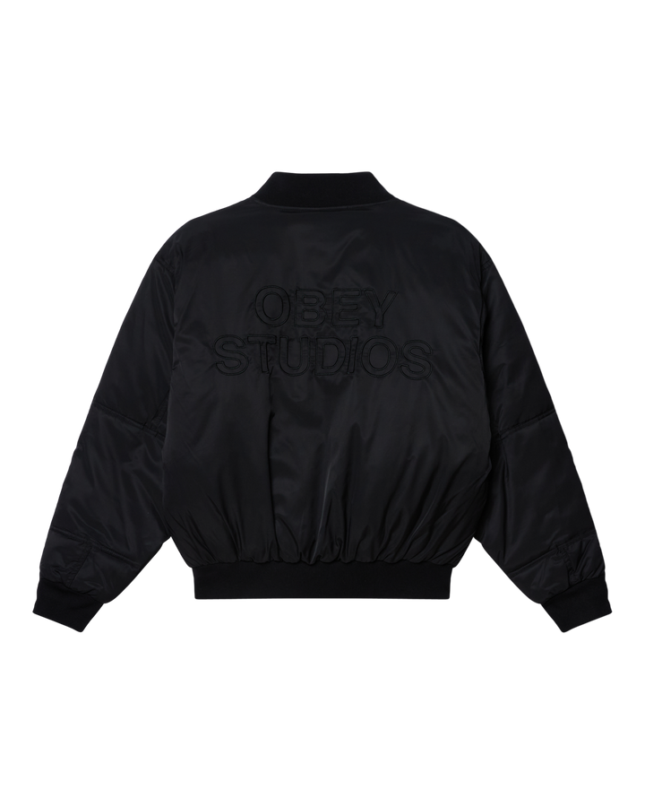 OBEY STUDIOS MA-1 BOMBER -  BLACK