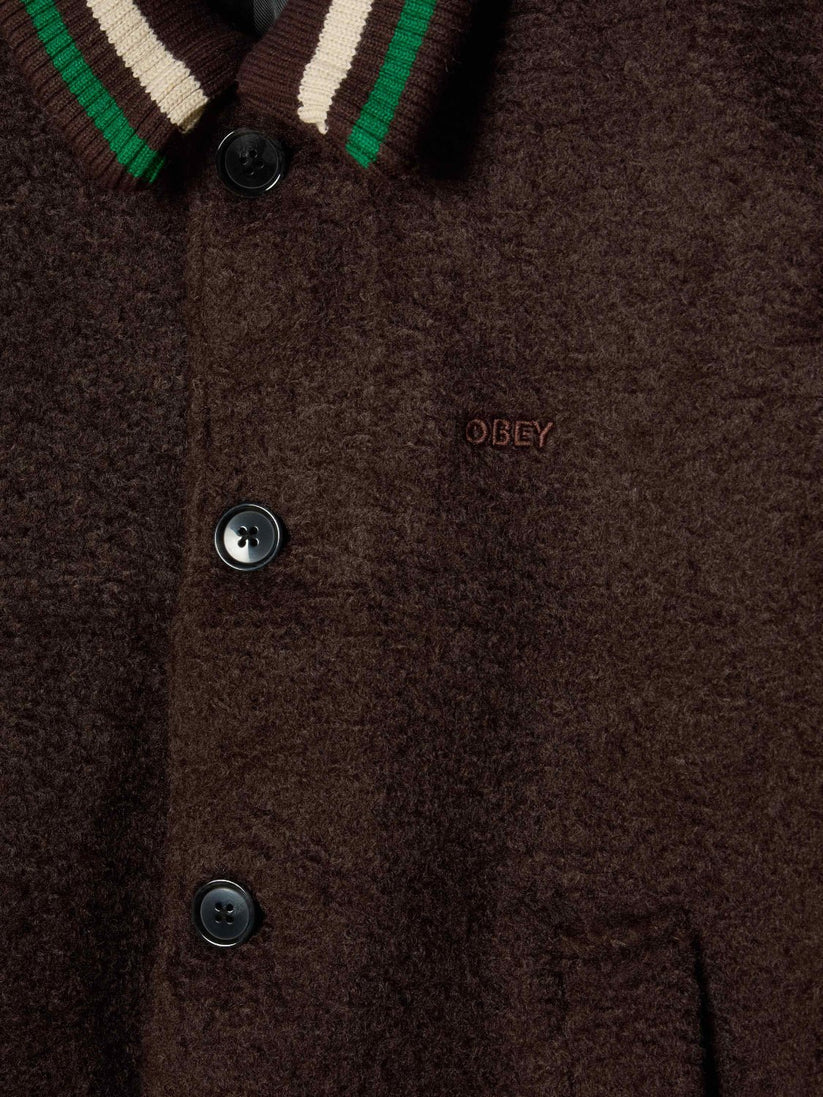 OBEY ARDEN BLOUSON JACKET - JAVA BROWN