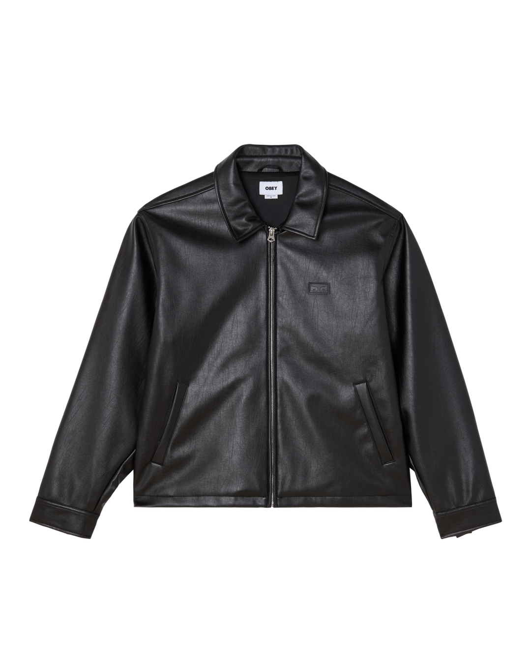 OBEY WORKMAN PU JACKET BLACK