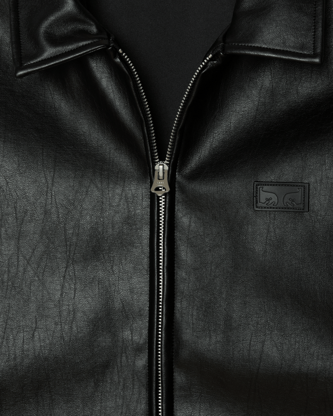 OBEY WORKMAN PU JACKET BLACK