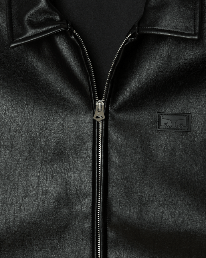 OBEY WORKMAN PU JACKET BLACK