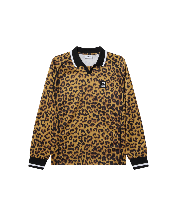 POLO COLLAR SPORTS SHIRT - LEOPARD MULTI