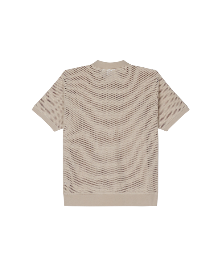 SARATOGA MESH POLO SS -  silver grey