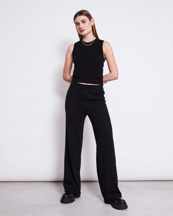 KNIT TOP GARDA BLACK