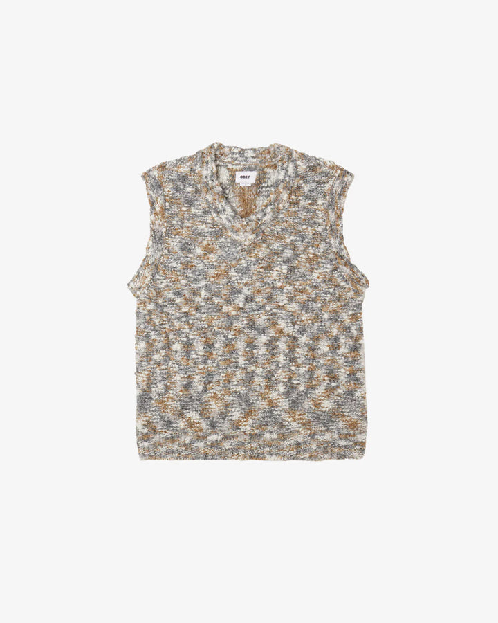 REUBEN SWEATER VEST GREY MULTI