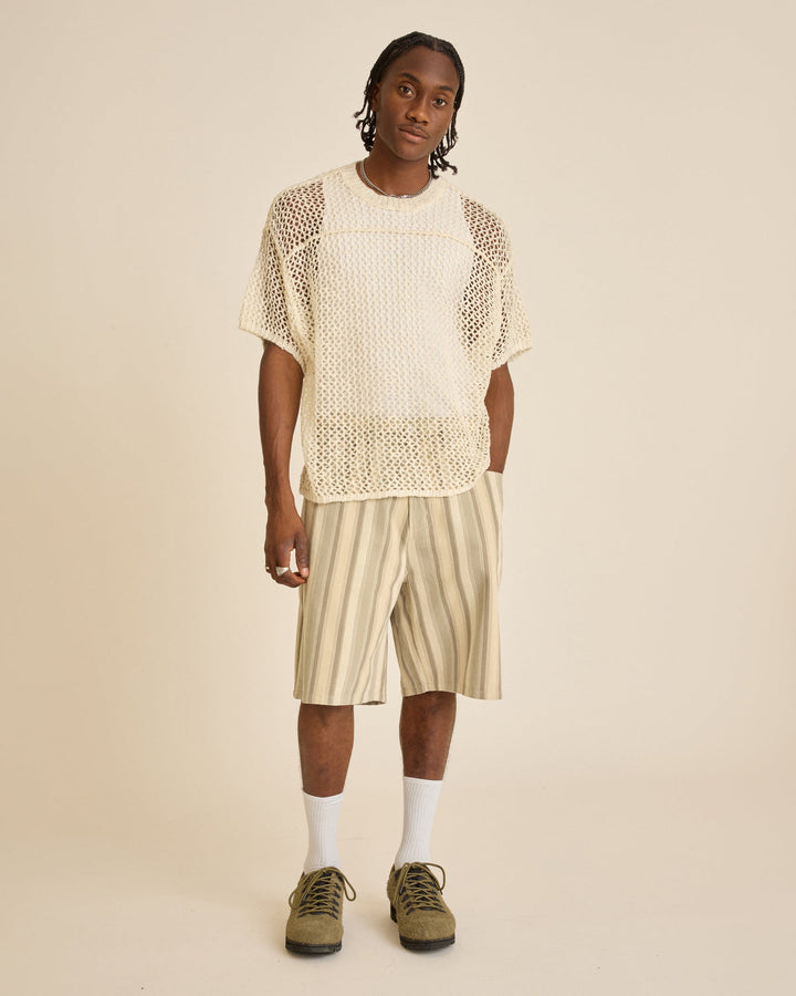 LARRY FOOTBALL SWEATER - NATURAL