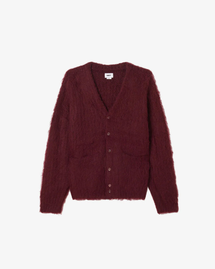 PATRON CARDIGAN -  ZINFANDEL