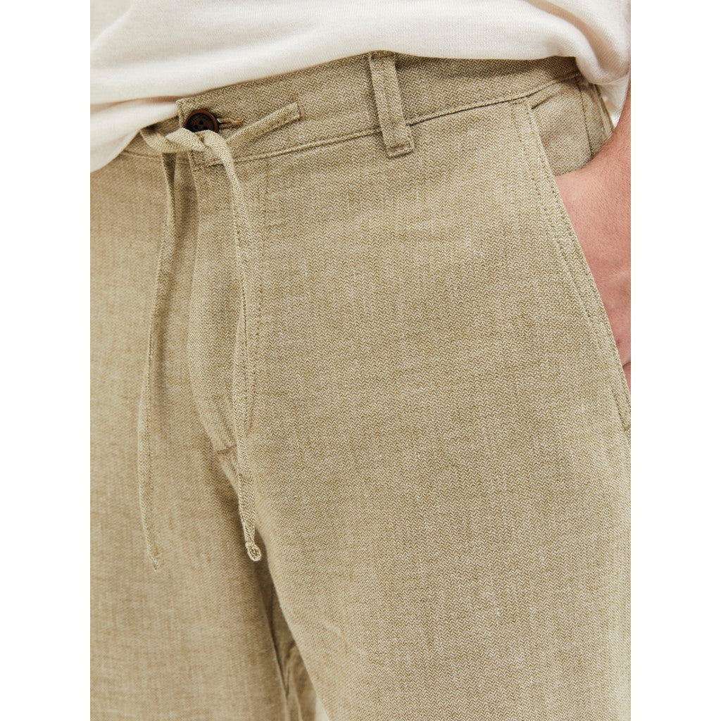 SLIMTAPE BRODY LINEN PANT - branch olive