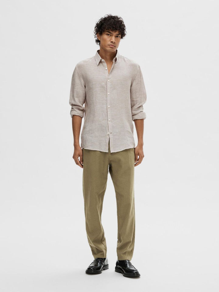 BRODY LINEN PANT - Burnt Olive