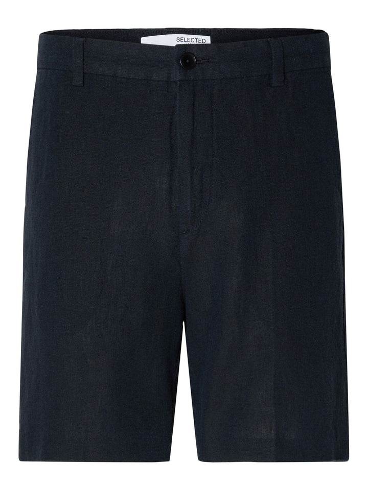 REGULAR- LINEN SHORTS sky captain