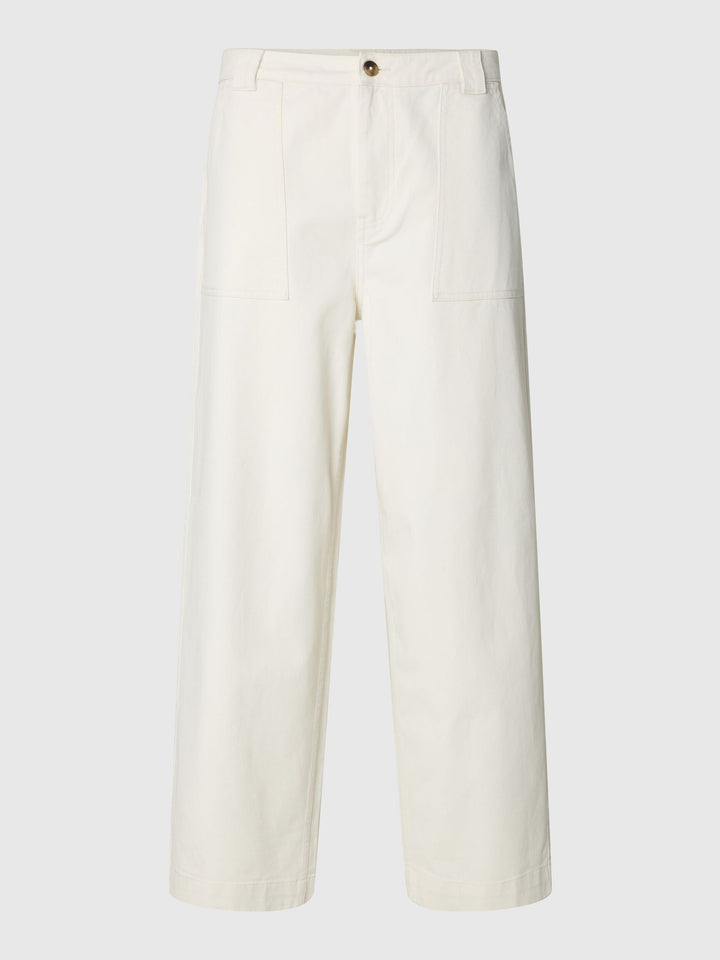 SLH260-WIDE LEG HOTEL AMOUR PANT - egret